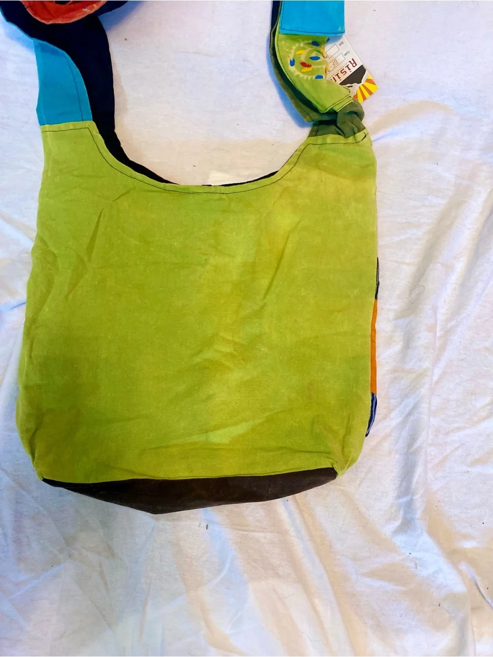 NWT Rising International Patchwork Hobo Bag Boho Crossbody Hippie Nepal Cotton